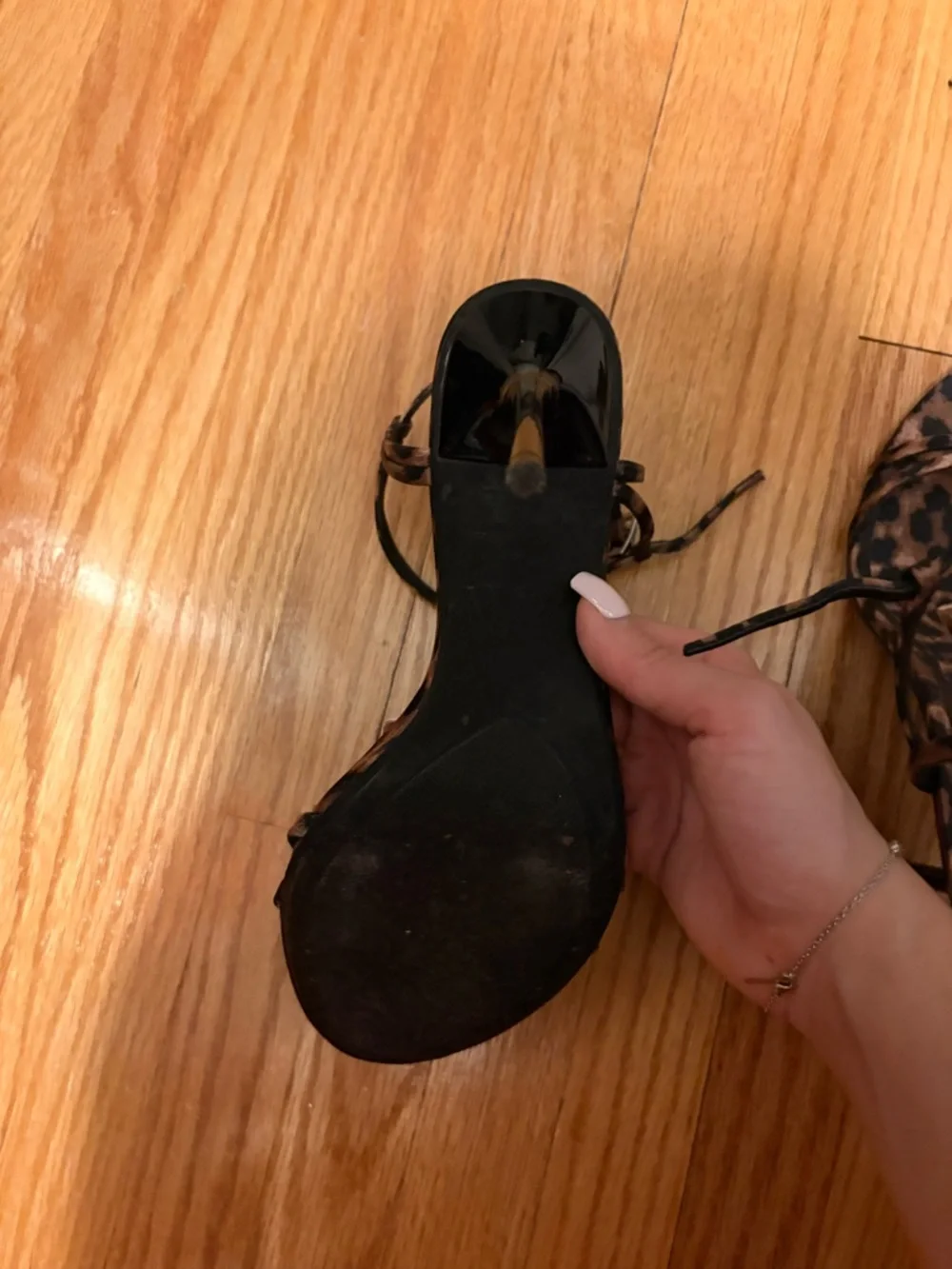 Zara Leopard-Print Strappy Sandals in Brown and Black - Picture 6 of 6